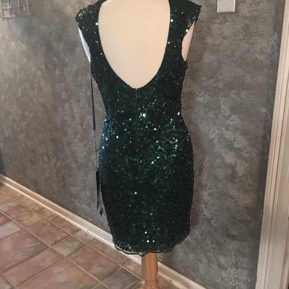 NWT Primavera Green Sequence Dress - Picture 2 of 6